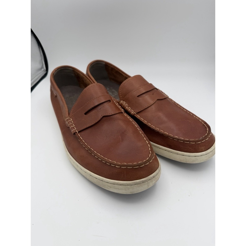 Cole Haan Grand OS Penny Loafers Men's 13M Cognac Brown Leather Shoes. 1690